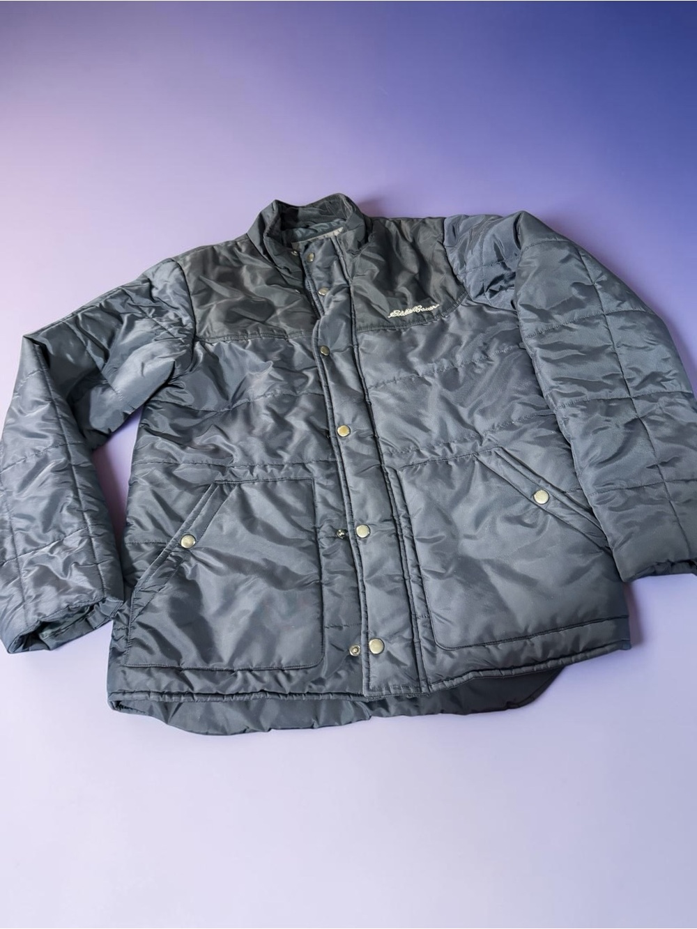 Eddie Bauer Quilted Puffer Jacket - Dark Blue - Picture 9 of 12